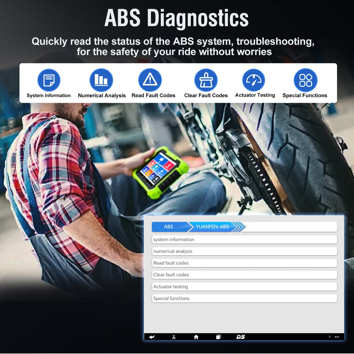Appareil scanner diagnostic moto JDiag M400