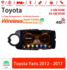 9 Zoll Android 13.0 Autoradio / Multimedia 4GB RAM 64GB ROM Für Toyota Yaris 2012 - 2017