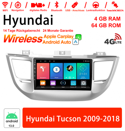 9 Zoll Android 13.0 Autoradio / Multimedia 4GB RAM 64GB ROM Für Hyundai Tucson 2009-2018