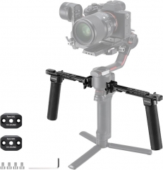 NEEWER Dual Handle Grip for DJI RS4 RS4 Pro RS3 RS3 Pro RS2 RSC2 Ronin S SC Gimbal Dual Handle Kit with 2 Mini NATO Rails