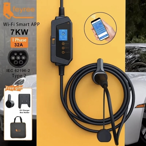 Feyree Tragbares EV Ladegerät Typ 2 32A 7kW