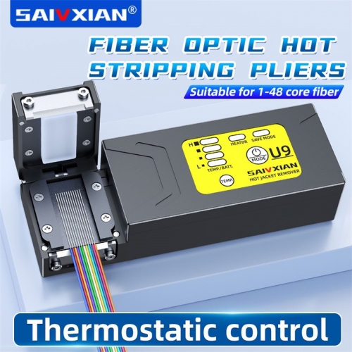 Pince à dénuder thermique pour fibre SAIVXIAN U9, outil de fusion de câbles et de dénudage optique chauffant