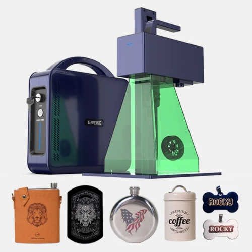 Graveur laser fibre GWEIKE Cloud G2 Max 50 W avec gravure 3D, gravure profonde et découpe de métal