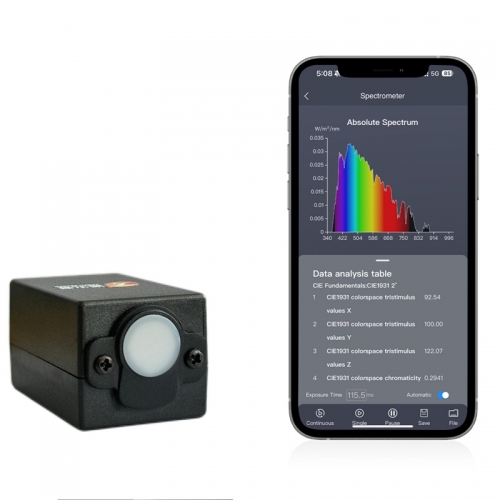 Équipement d'analyse de laboratoire Spectromètre portable de longueur d'onde 340-1000 nm Spectre de test CCT CRI LUX Lampe de croissance des plantes