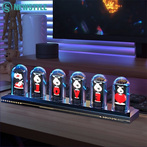 Horloge à tube Nixie, veilleuse IPS RGB, contrôle par application, écran numérique à monter soi-même, pour chambre à coucher