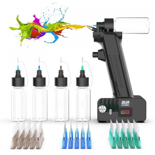 No-Clean Airbrush Kit-30PSI wiederaufladbare kabellose Schnellspray Werkzeuge für die Restaurierung von Modellmalerei und Möbeln