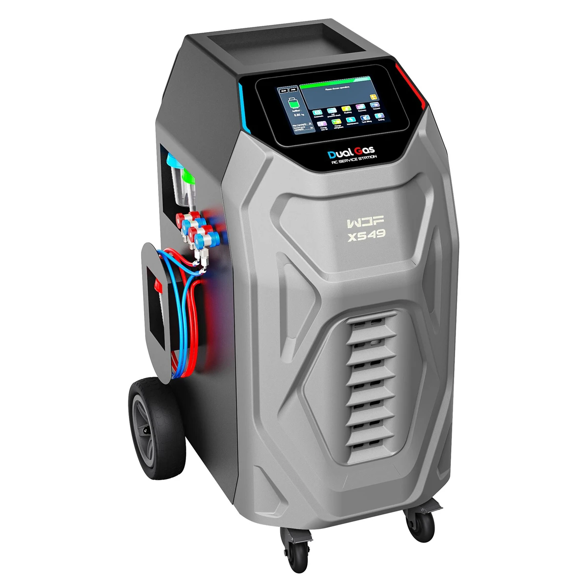 WONDERFU X549 Dual Gas Fully Automatic A/C Service Unit Full Auto A/C Refrigerant Recovery Recycle Machine AC Service Machine 