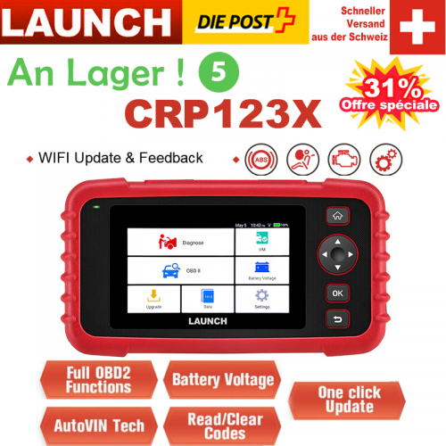 LAUNCH X431 CRP123X OBD2 Scanner Auto Codeleser OBDII Diagnosewerkzeug ENG AT ABS SRS Lancer Scanner Auto Automotive Tool