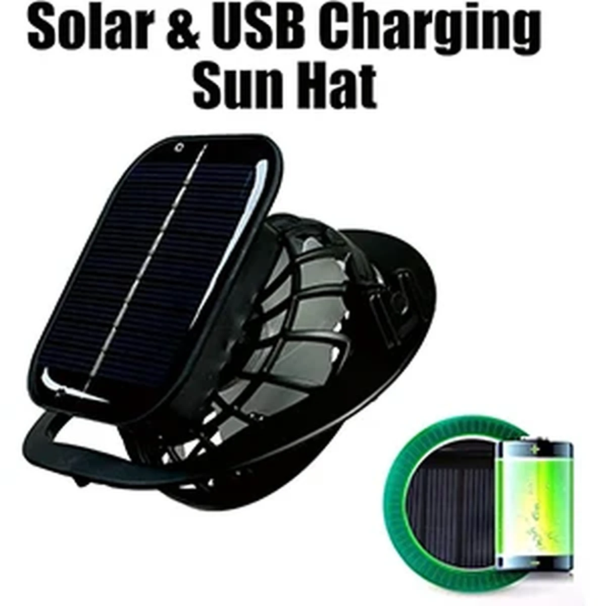 Solar-Fan-Hut mit breiter Krempe