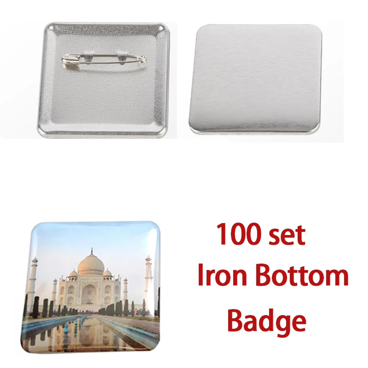 Set of 100 iron-on buttons