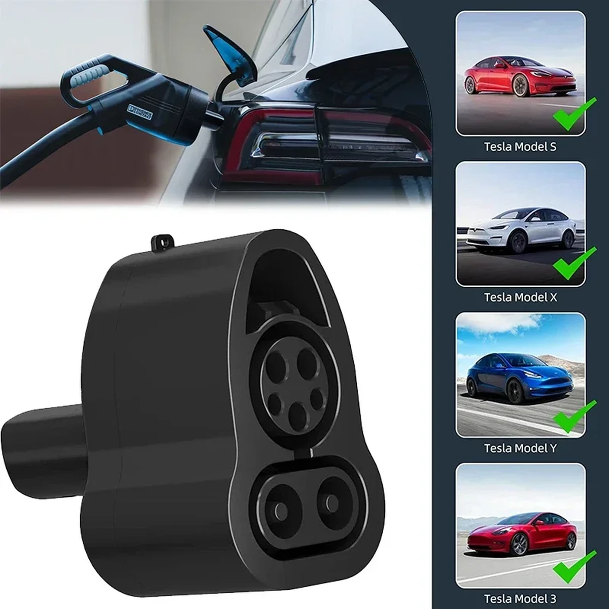 Adaptateur CC CCS1 vers convertisseur de véhicule électrique Tesla 250 kW pour chargeur de véhicule électrique Tesla Model 3/X/Y/S