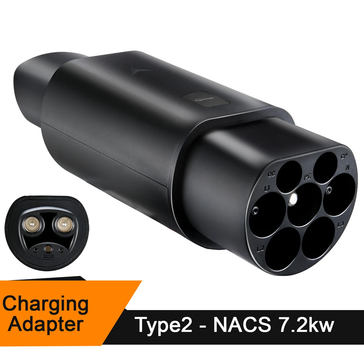 Typ2 für Tesla-Adapter AC 7.2 kW, passend für Typ2 EV-Ladegerät, passend für Tesla Model S/X/3, nicht passend für Tesla-Ladegerät/Typ2-Ladestation