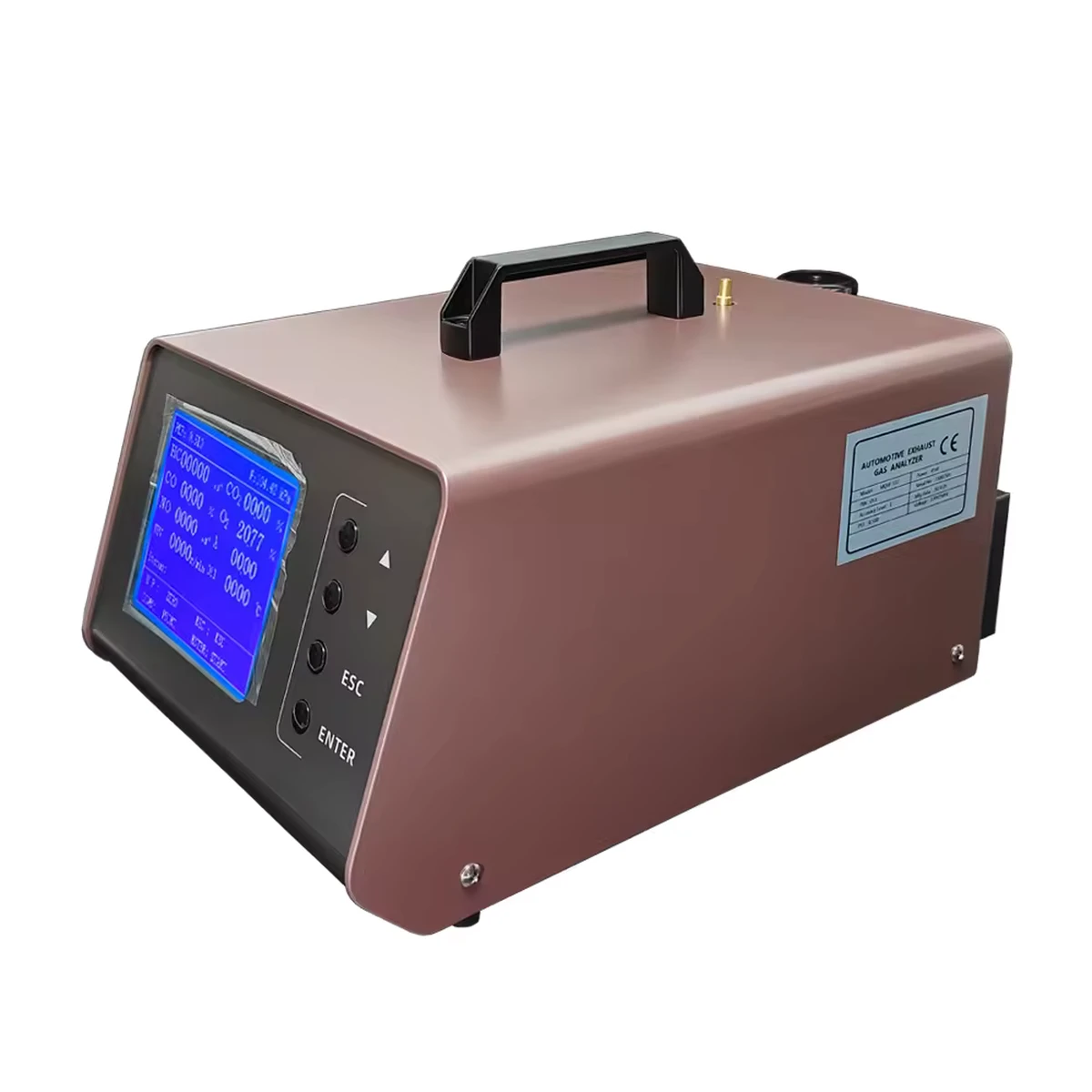 Analyseur de gaz d'échappement automobile, test des émissions du moteur de voiture, analyseur portable à 5 gaz