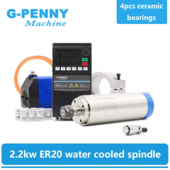 G-penny 2,2 kW er20 wasser gekühlter Spindel satz Wasser kühl spindel & 2,2 kW Wechsel richter & 80mm Spindel halterung & 75W Wasserpumpe