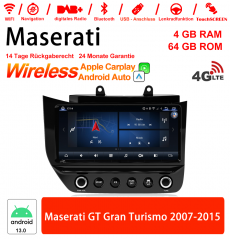 10 inch Android 13.0 Car Radio / Multimedia 4GB RAM 64GB ROM For Maserati GT Gran Turismo 2007-2015 With WiFi NAVI Bluetooth USB