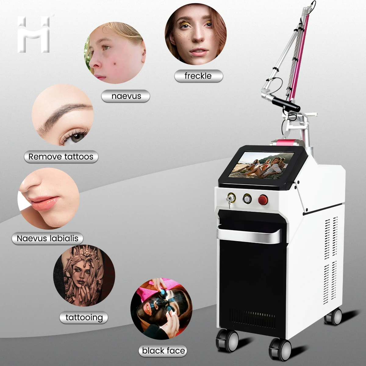Q-Switch Pico Laser pour Détatouage et Élimination Pigments