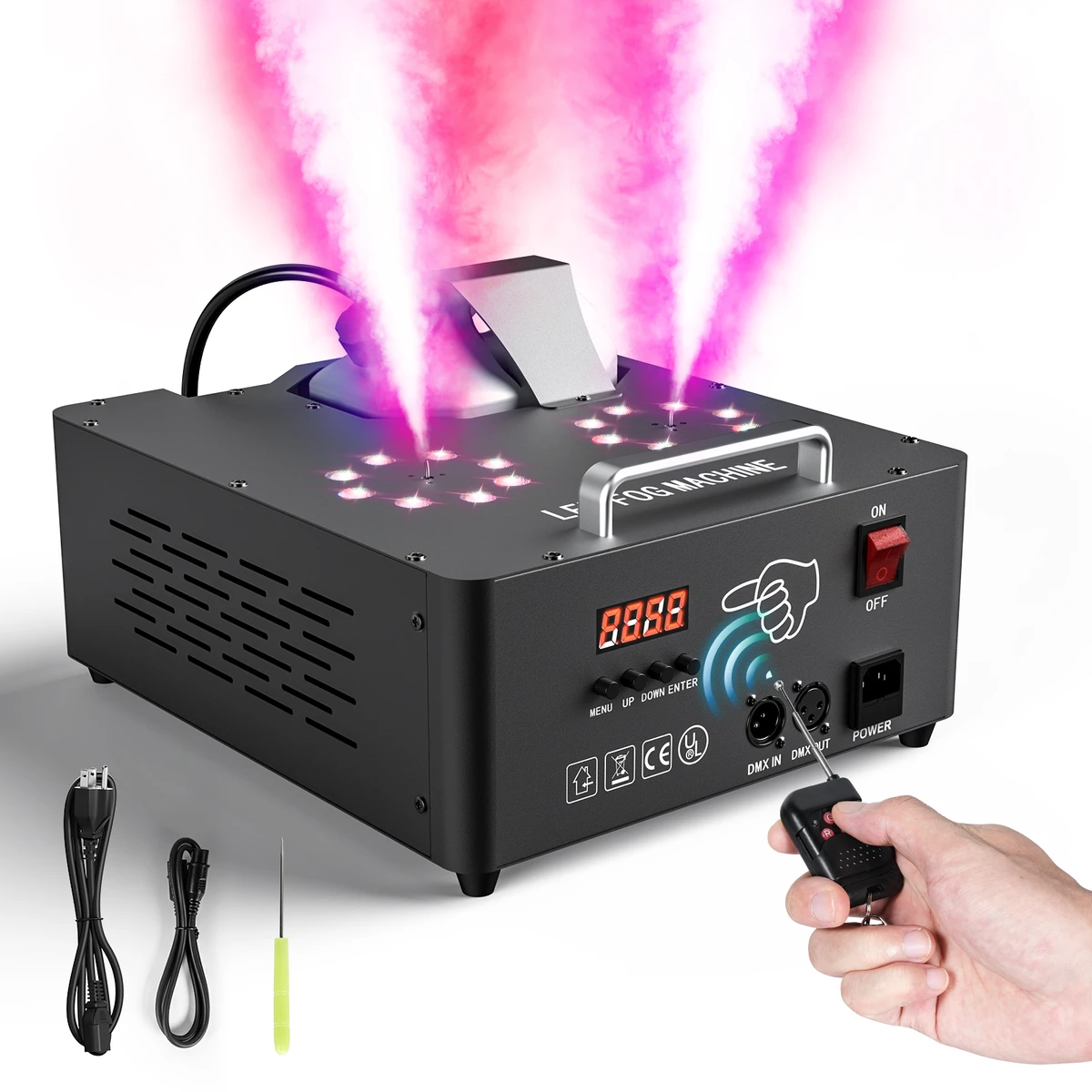 2000W Doppelrohr-einstellbare Nebelmaschine DMX512 13CH Nebelmaschine