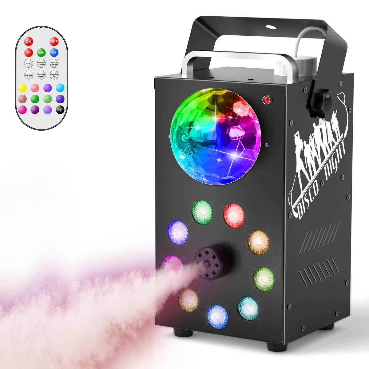 700W Nebelmaschine Drahtlose Fernbedienung Effekt Fogger 3in1 LED RGB Bühnenlicht Nebelmaschine
