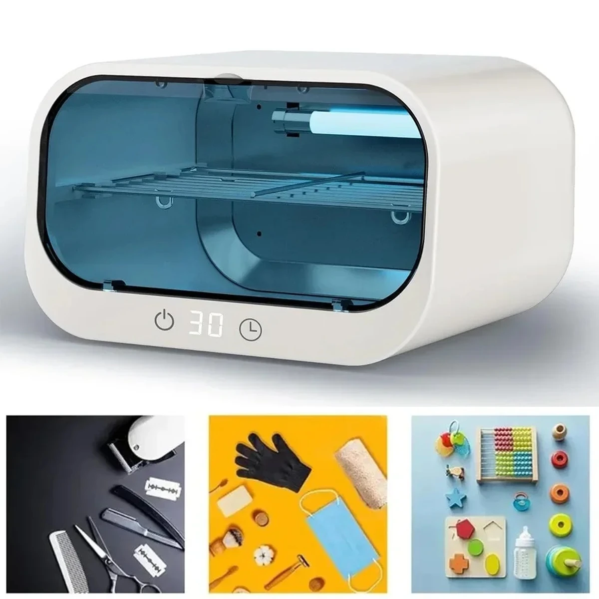 Armoire stérilisateur UV à ozone avec écran tactile et minuterie, 12L