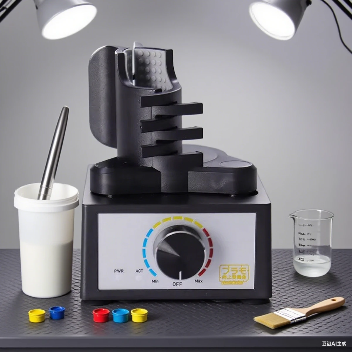 Mini Tischmischmaschine Vortex Mixer Elektrischer Farbrührer Geschwindigkeit einstellbar DIY Hobby Modellbau Werkzeug PMKJ020