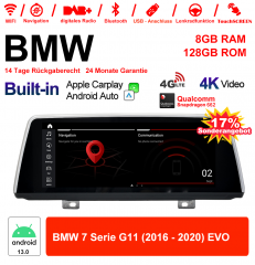 10.25 Zoll Qualcomm Snapdragon 662 8 Core Android 13.0 4G LTE Autoradio / Multimedia USB WiFi Navi Carplay Für BMW 7 Series G11 (2016-2020) EVO