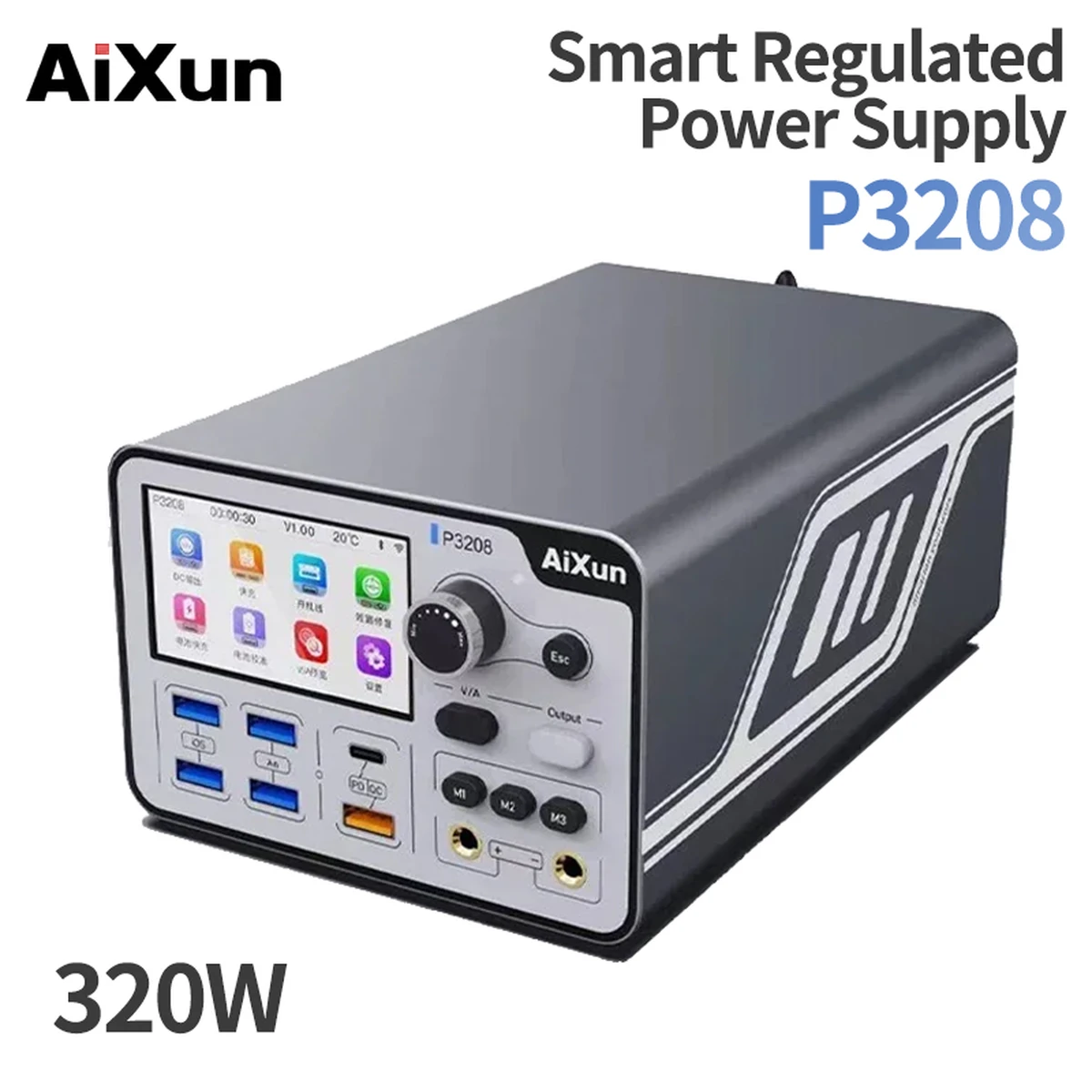 Alimentation régulée intelligente 320 W, outil de mise sous tension en un clic pour la réparation de téléphones portables