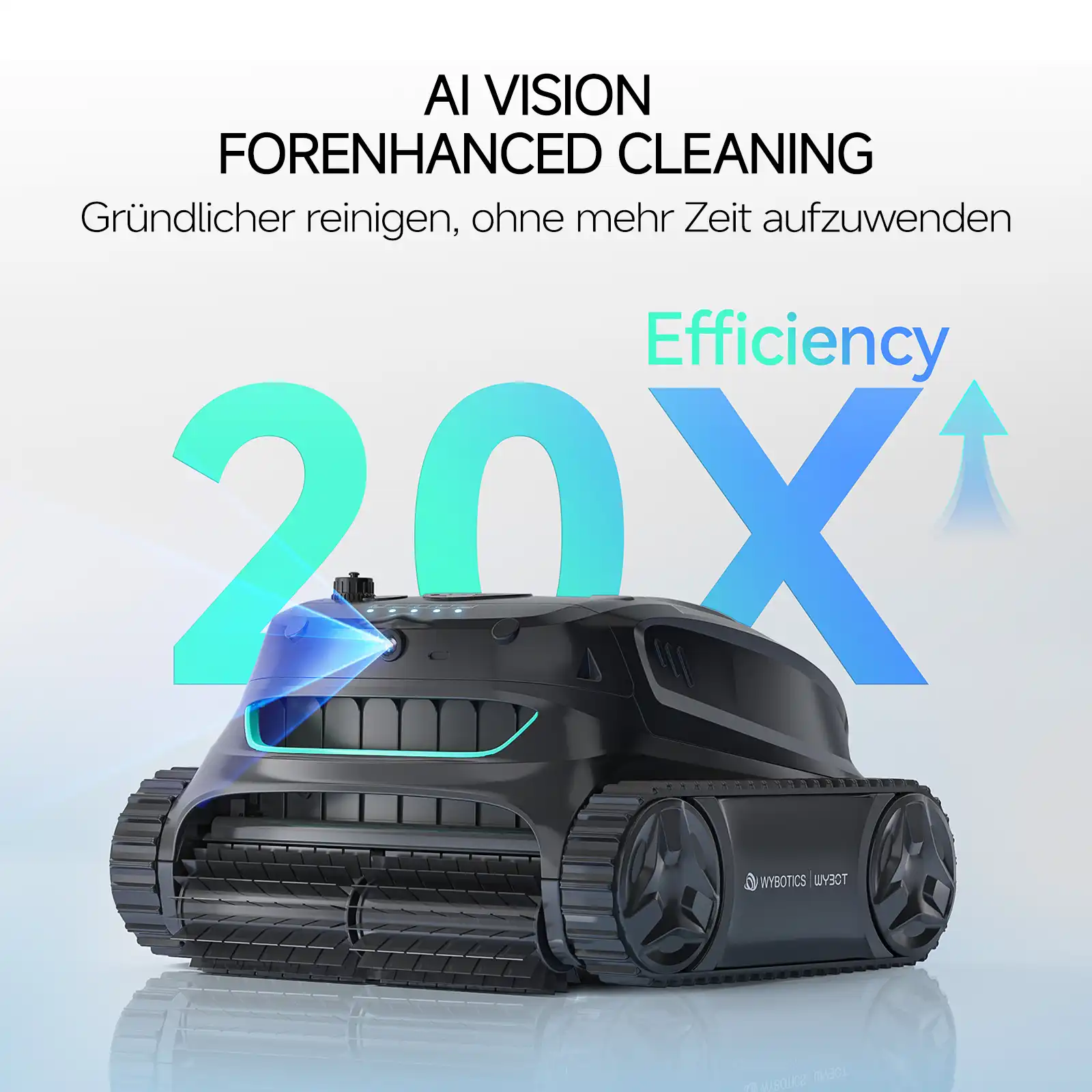 WYBOT S2 Solar Vision Robot Pool Cleaner with Enhanced Scheduled Cleaning