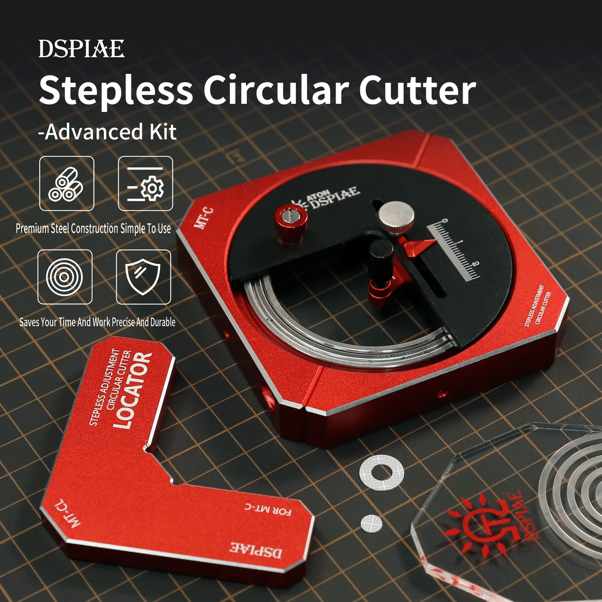 DSPIAE MT-C Outil de coupe rond à réglage continu pour l'assemblage de modèles Outils de coupe dédiés à l'artisanat