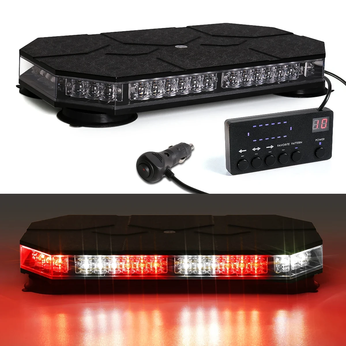 Feu d'avertissement de voiture, 42 LED, toit, stroboscope avec contrôleur pour camion, ambulance, chasse-neige