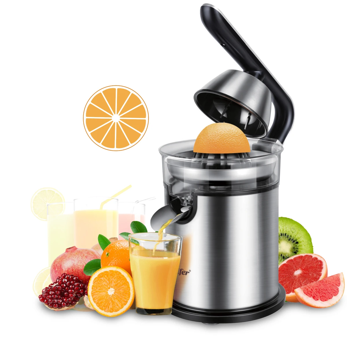 Presse-agrumes 300 W pour oranges, citrons, grenades et fruits