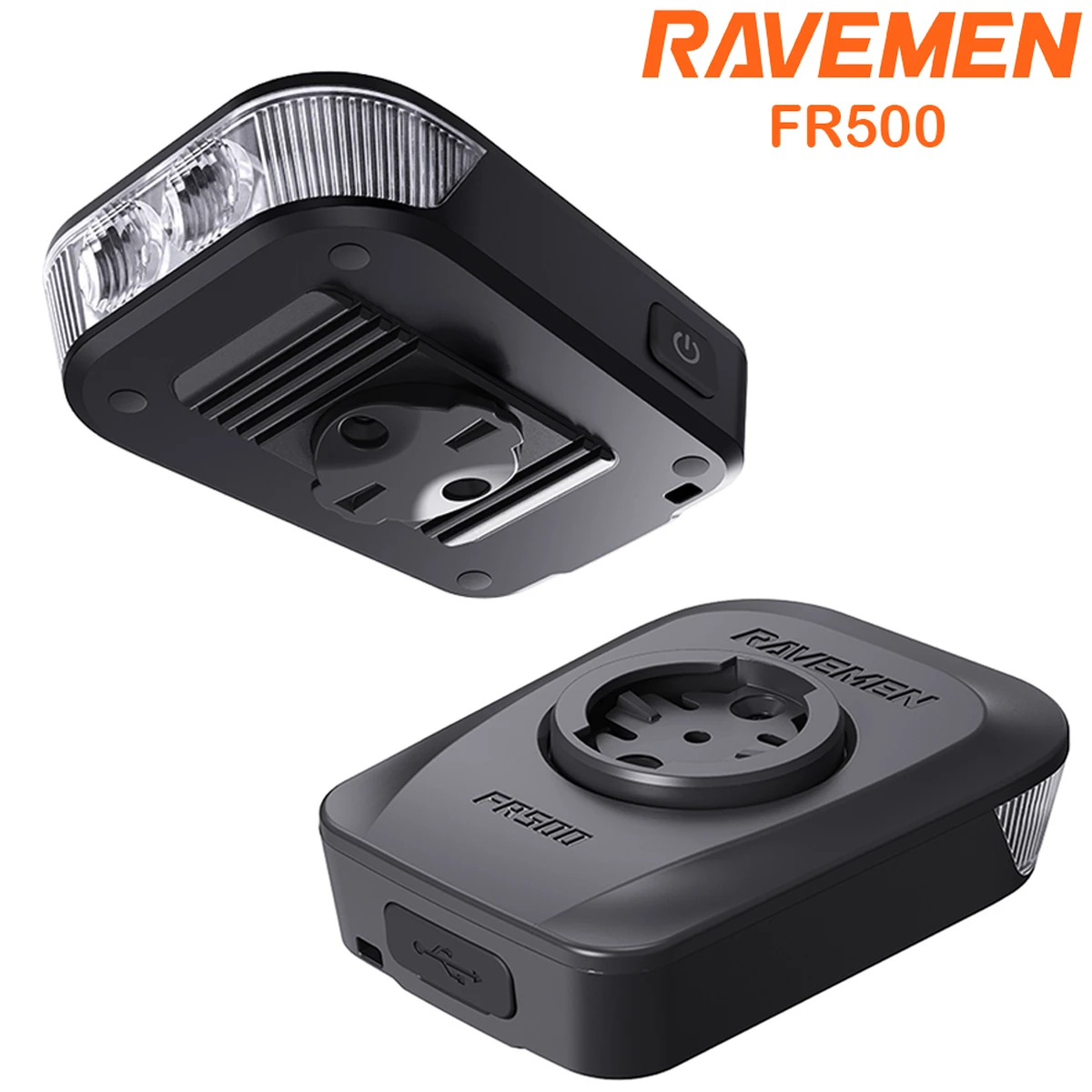 RAVEMEN FR500 Bicycle Headlight for Garmin Wahoo XOSS IGPSPORT Magene GPS Rechargeable Bike Light
