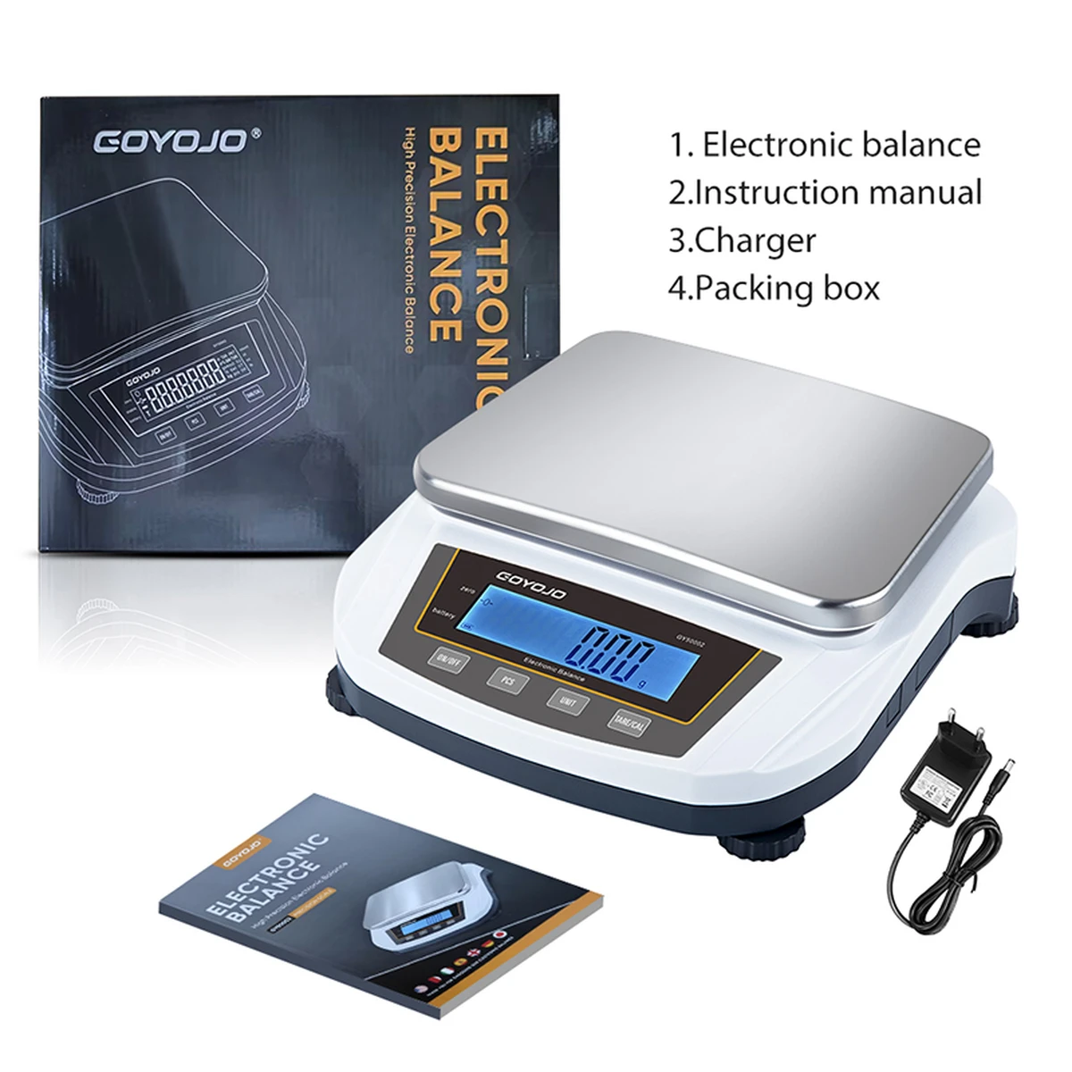 Balance de précision numérique, 5 kg, 0,01 g, balance de laboratoire électronique, balance à bijoux