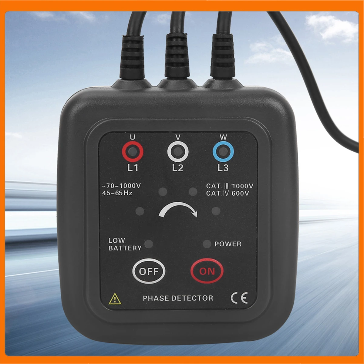 Compteur de séquence de phases, CA 70–1 000 V, ETCR1000C, détecteur de séquence de phases sans contact, base magnétique