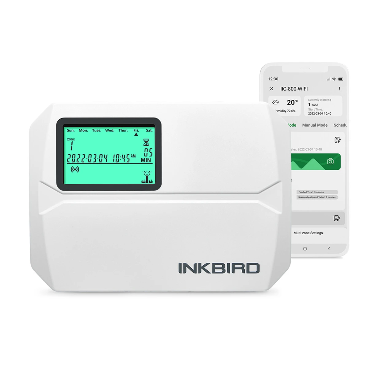 Contrôleur d'arrosage intelligent INKBIRD IIC-800-WiFi 8 zones, minuterie d'arrosage intérieure/extérieure