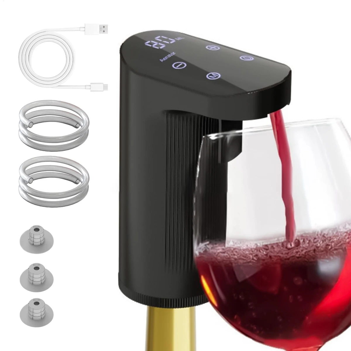 Distributeur de vin électrique, rechargeable par USB, carafe à vin électrique