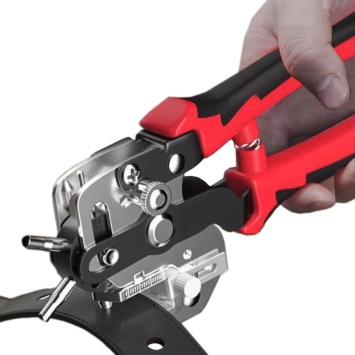 Multifunctional hole punch, eyelet punch, leather craft, leather belt, bracelet, plastic, iron sheet, round hole punch