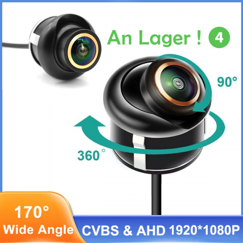 Caméra de recul AHD 1920 x 1080P pour voiture, grand angle 170°, vision nocturne, boîtier métallique, CBVS