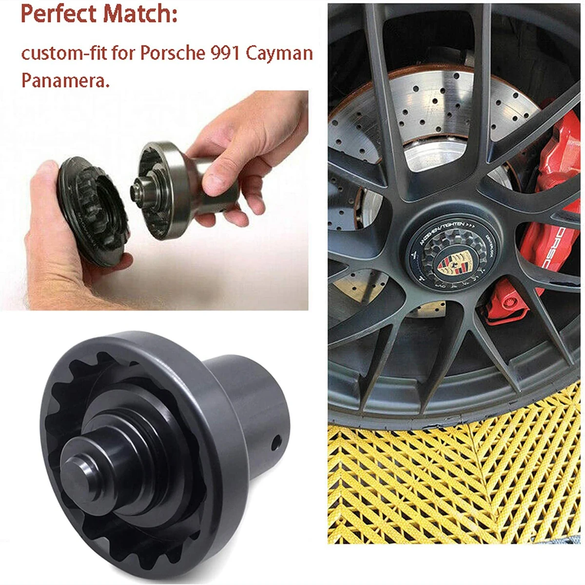 Extracteur de douilles pour écrous de roue intérieurs à 6 pans pour Porsche 991, Cayman, Panamera – Outil à entraînement 3/4