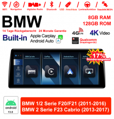 10.25 Inch Qualcomm Snapdragon 680 8 Core Android 13.0 4G LTE Car Radio / Multimedia USB WiFi Navi Carplay For BMW 1 Serie / 2 Serie