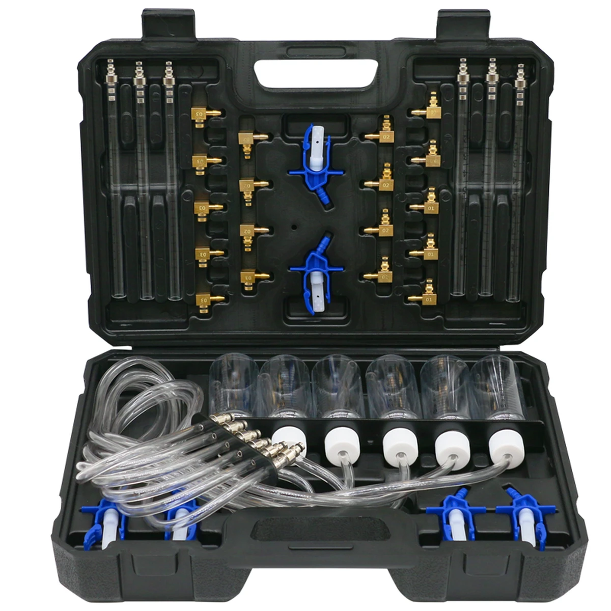 Testkit für Durchfluss messer für Dieselmotor-Injektoren 6-Zylinder-Common-Rail-Adapter-Leckdiagnose-Kit