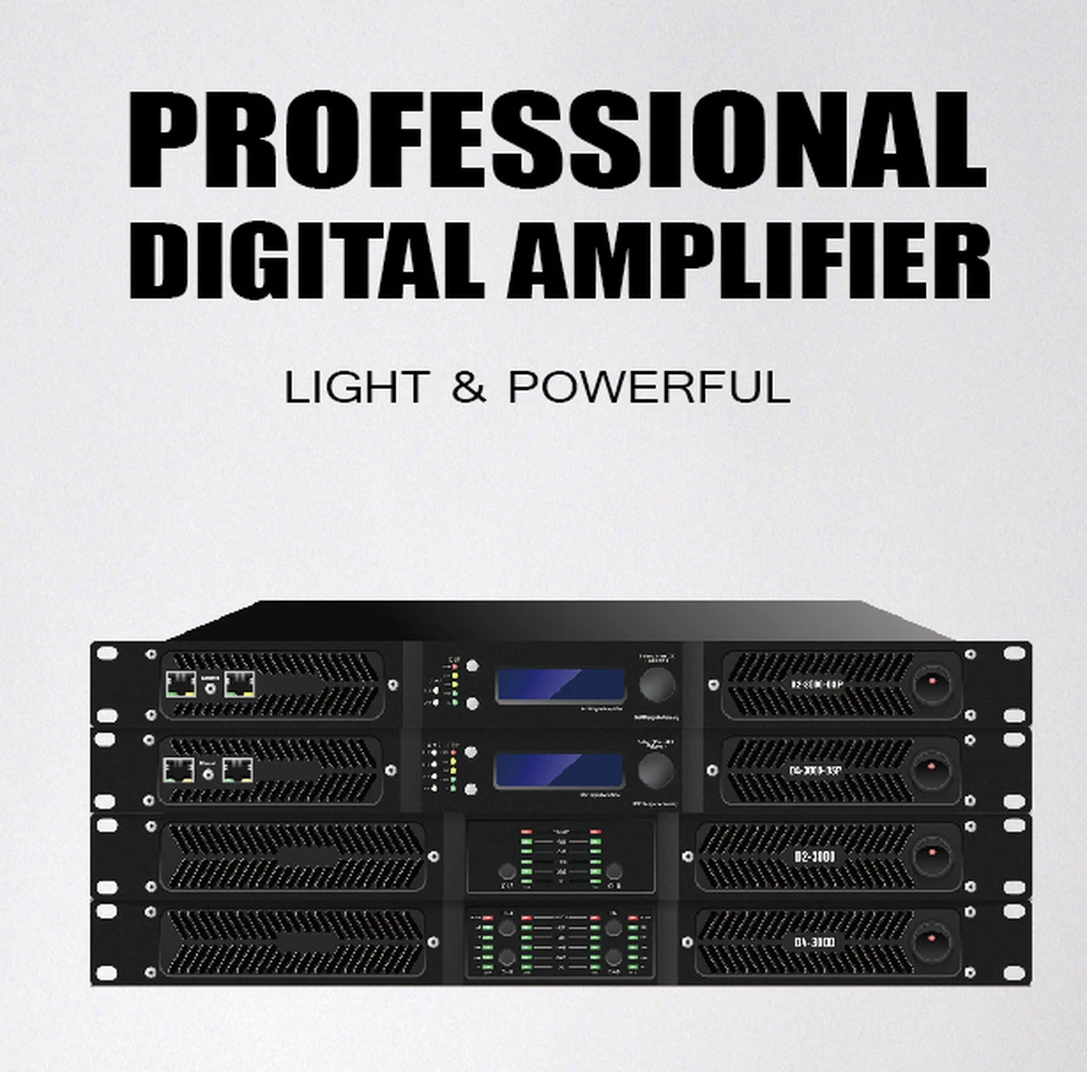 D4-3000 4 Kanal digitale hohe Leistung 6500W 2 Ohm stabile professionelle Audio-Verstärker