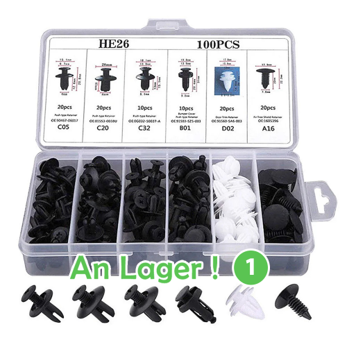 100 pièces mixte Auto attache Clip Auto corps poussoir retenue goupille Rivet pare-chocs porte garniture panneau retenue attache Kit Auto accessoires