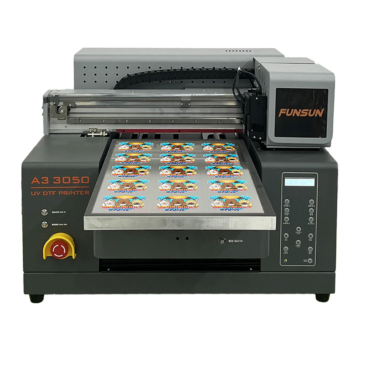 Funsun A3 UV DTF Printer Impression professionnelle d’étiquettes 3D en encre UV souple
