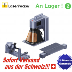 LaserPecker 5/LP5 Deluxe Graveur laser intelligent à fibre et diode de 20W avec Rotary Extension + Slide Extension