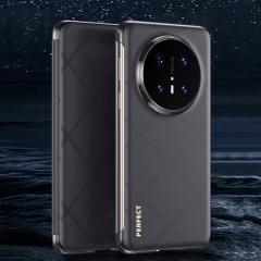 Coque Huawei Mate 70/Mate 70 Pro en Cuir avec Fenêtre Intelligente Flip Magnétique