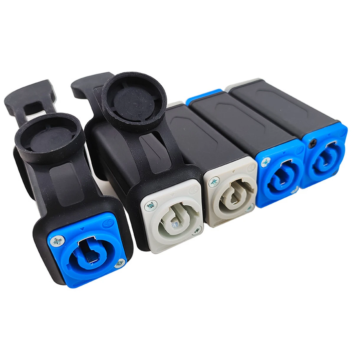 Adaptateur secteur PowerCon LED PowerCon (1 pièce), rallonge et adaptateur droit Speakon de haute qualité pour montage sur panneau.