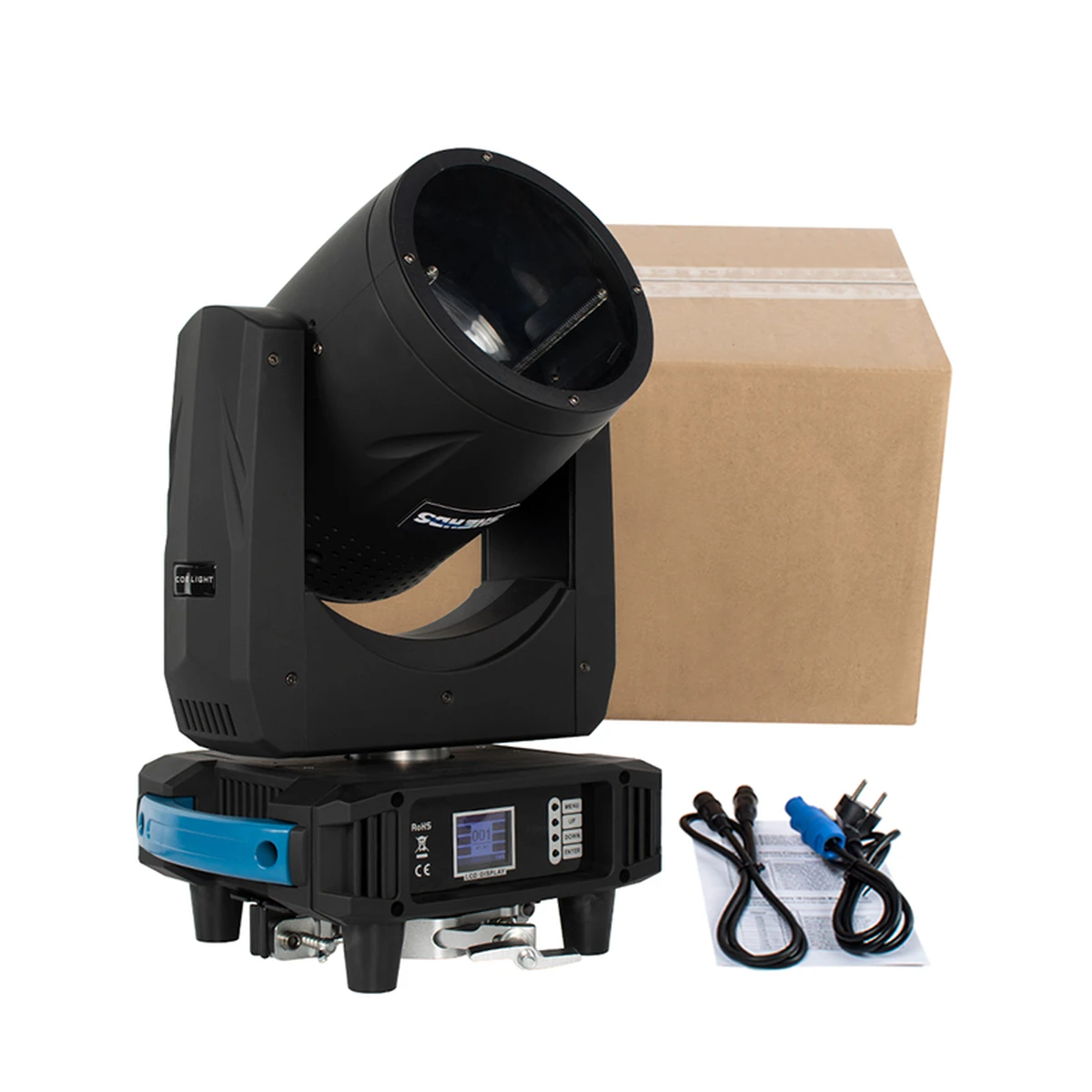 Projecteur LED 400W à tête mobile, éclairage COB, lumière chaude/froide, zoom, idéal pour discothèques, soirées et DJ