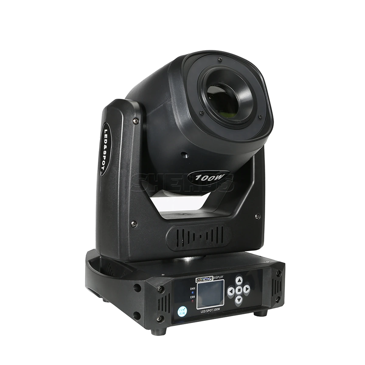 Projecteur LED 100 W à tête mobile avec anneau rotatif et gobo, projecteur à prisme hexagonal pour DJ, discothèque, soirée, mariage, bar