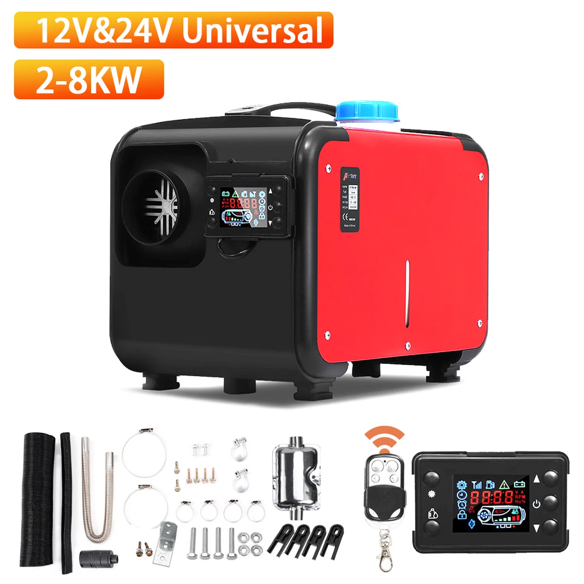 2–8 kW 12 V/24 V/220 V Bluetooth Diesel‑Lufterhitzer All‑in‑One