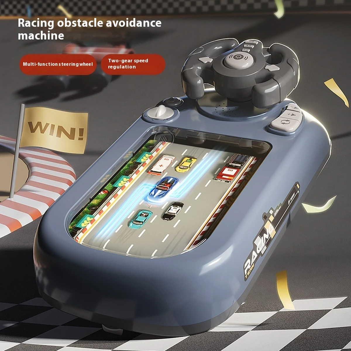 Volant électronique pour enfants – console de jeu de simulation de course automobile pour des aventures palpitantes, cadeau idéal